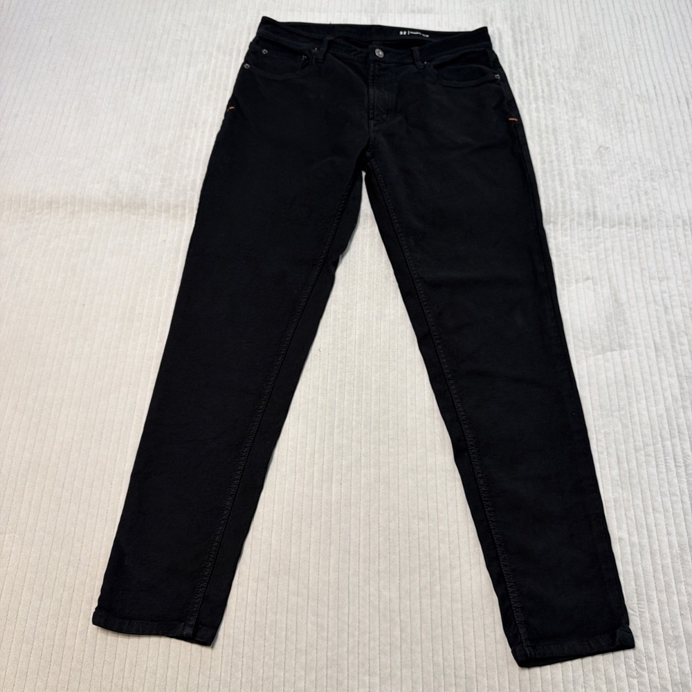 The Normal Brand Pants Mens 32/31 Black Normal Slim Taper Viscose Stretch